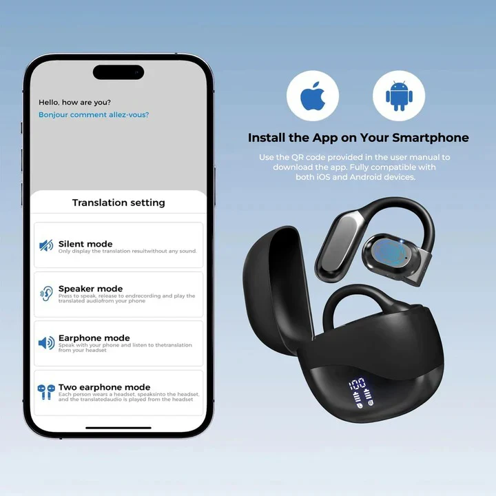 Smart Translation Headphones with Wireless Audio and App Support - Image 4