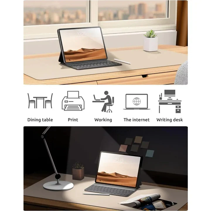 PU Leather Desk Mat With Textured Backing Surface for Workspace - Image 10