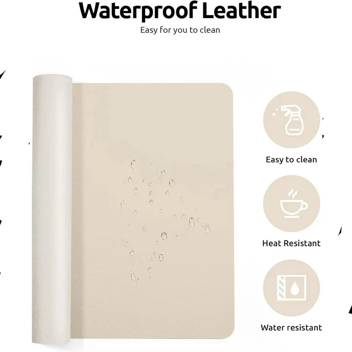 PU Leather Desk Mat With Textured Backing Surface for Workspace - Image 9