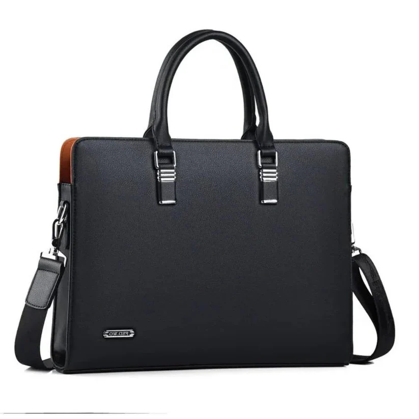 Leather Laptop Shoulder Bag for Men, Fits 14 to 15 Inch Laptops - Image 3