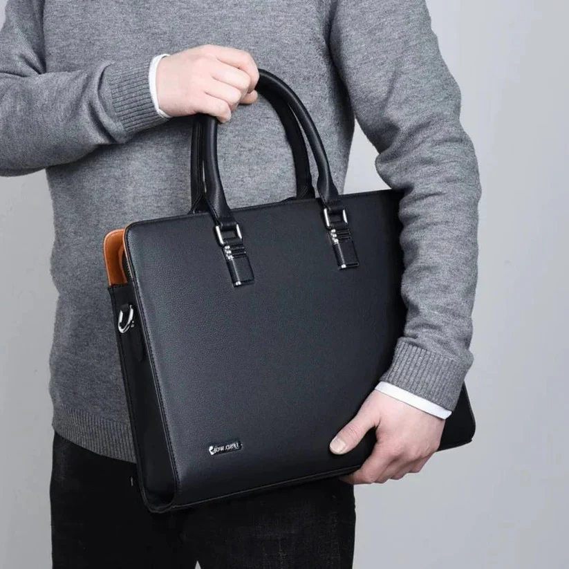 Leather Laptop Shoulder Bag for Men, Fits 14 to 15 Inch Laptops - Image 5
