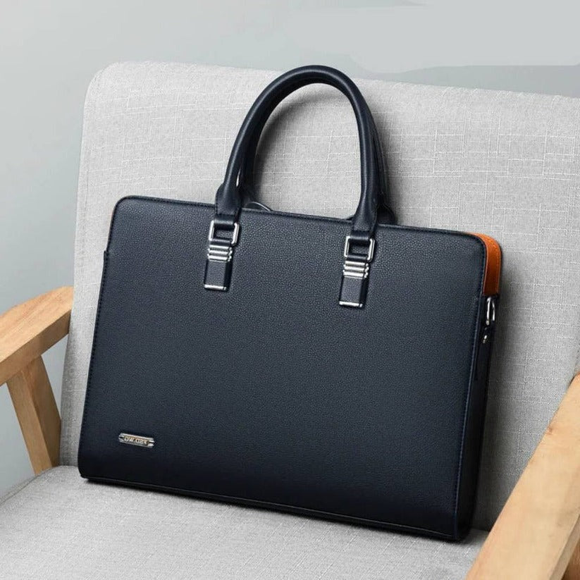 Leather Laptop Shoulder Bag for Men, Fits 14 to 15 Inch Laptops - Image 6