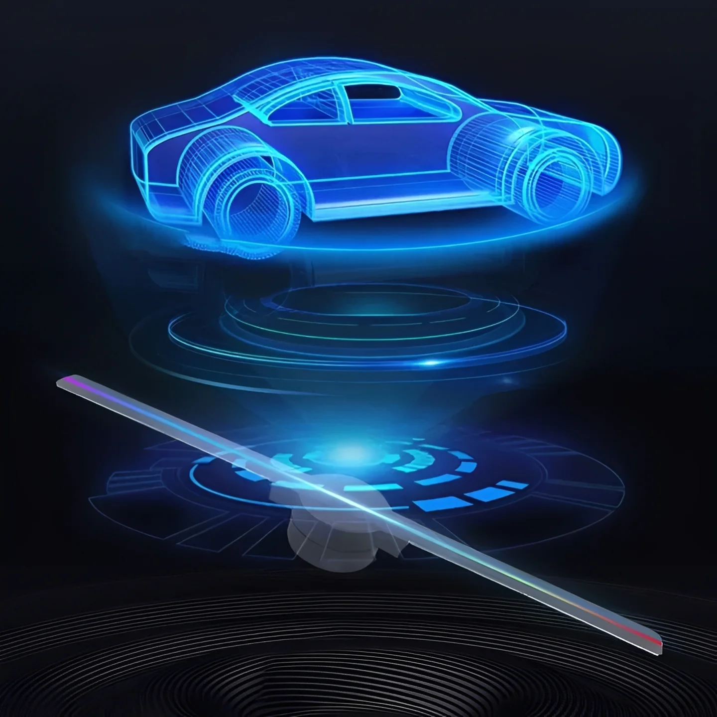 LED Hologram Fan Projector with 3D Display - Image 3