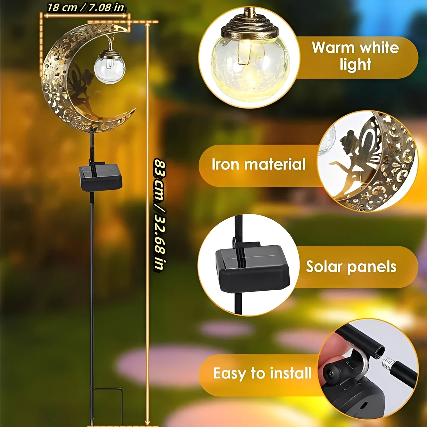 LED Solar Garden Decor Lights, Pathway and Yard Illumination - Image 6