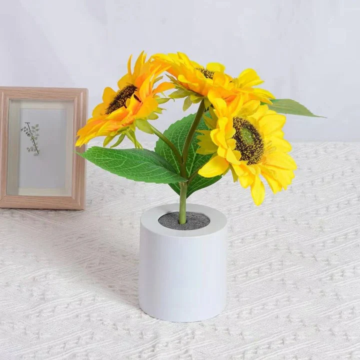 USB Rechargeable LED Sunflower Lamp with Adjustable Stem - Image 5