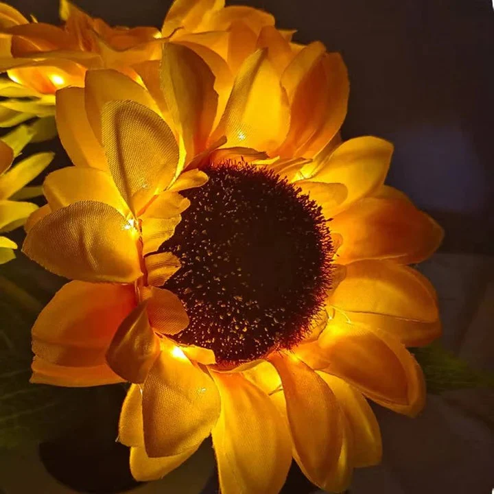 USB Rechargeable LED Sunflower Lamp with Adjustable Stem - Image 8