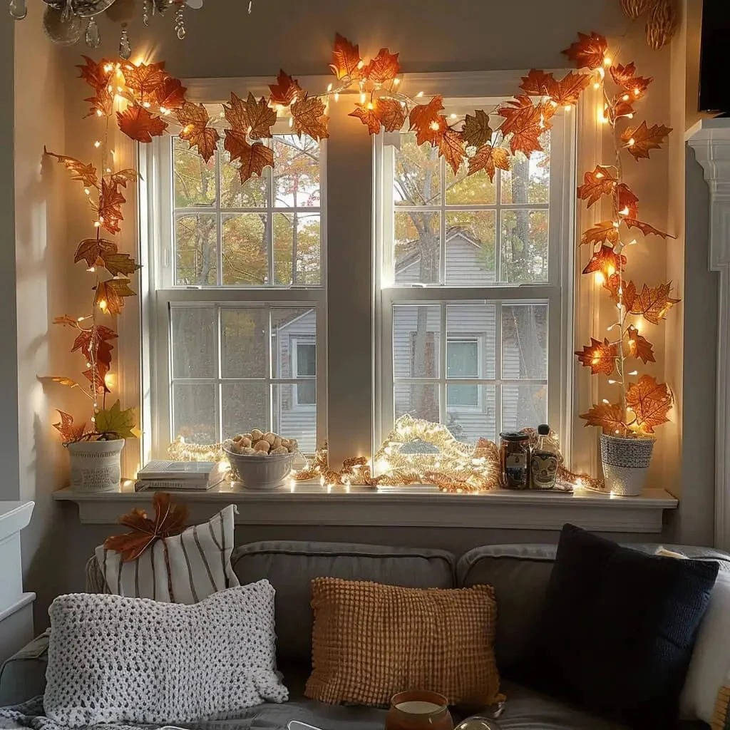 Lighted Ornament Garland with Warm Glow and Reflective Ornaments, Flexible Wire Design - Image 4