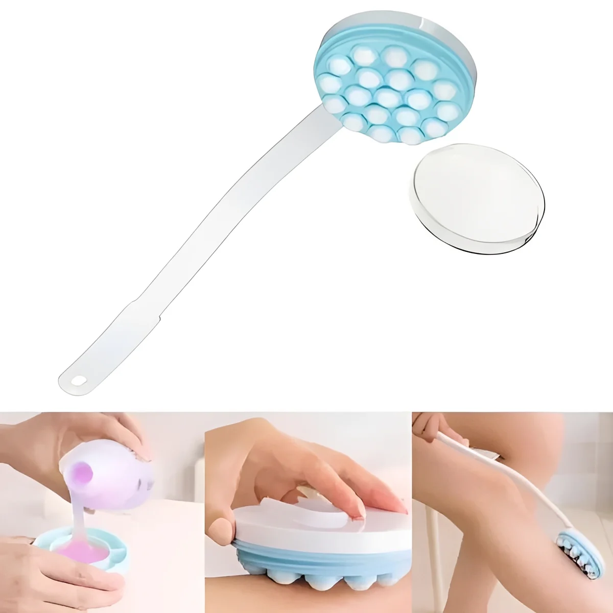 Long Handle Back Lotion Applicator with Roller Ball Design - Image 4