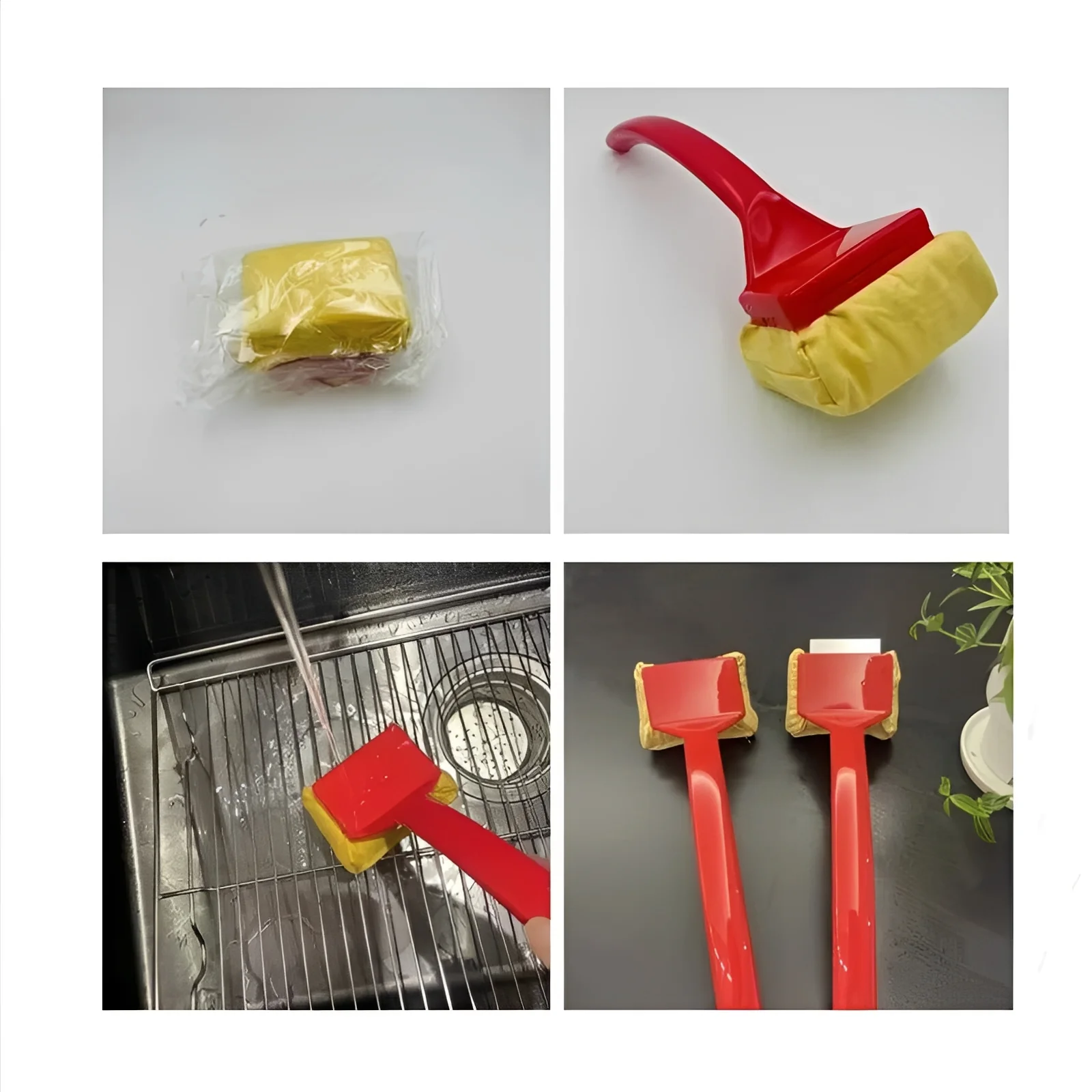 Long Handle BBQ Grill Cleaner Brush with Steam Scrub Pad - Image 7