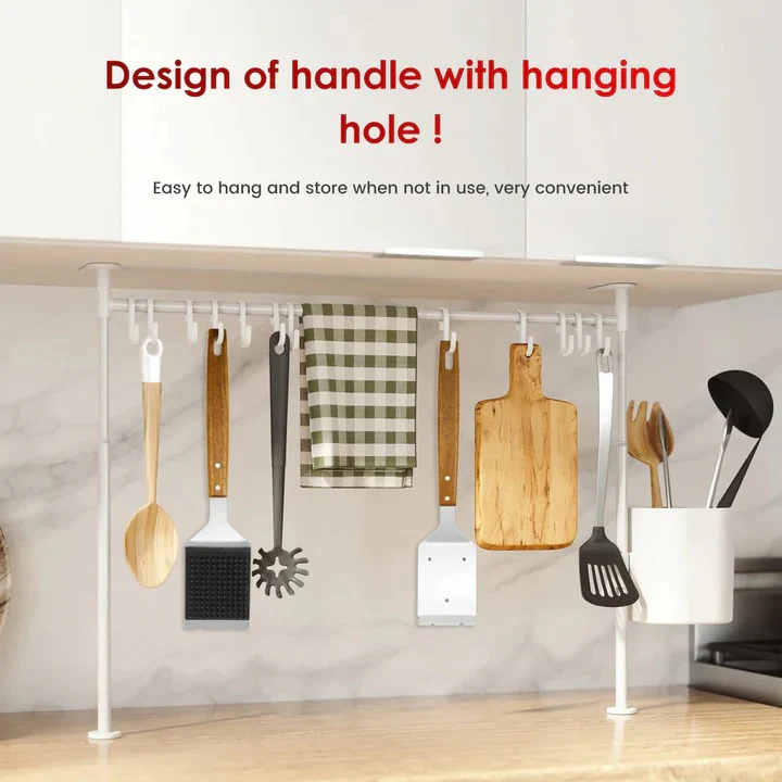 2-Piece Grill Cleaning Brush, Wooden Handle and Metal Scraper Head - Image 2