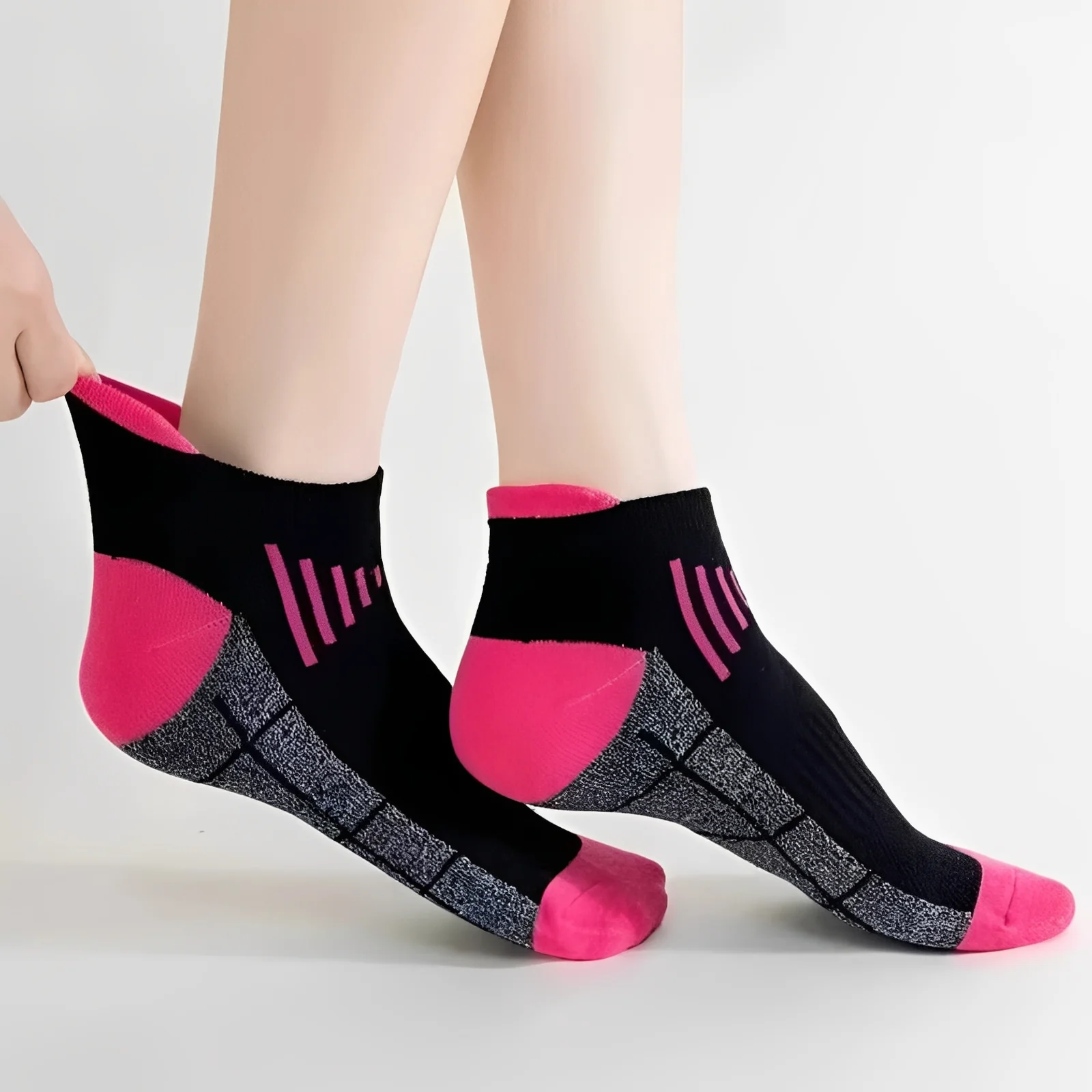 Low Cut Athletic Socks with Moisture Wicking, 6 Pair Set for Sports - Image 6
