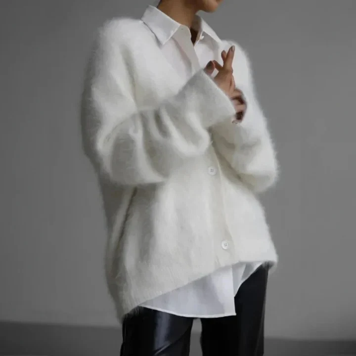 Soft Cashmere Women’s Sweater with Classic Round Neck Winter Knitwear - Image 3