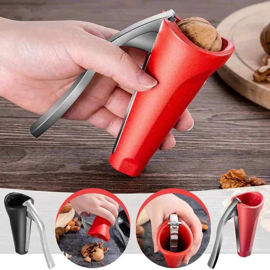 Stainless Steel Nutcracker Tool with Non-Slip Handles
