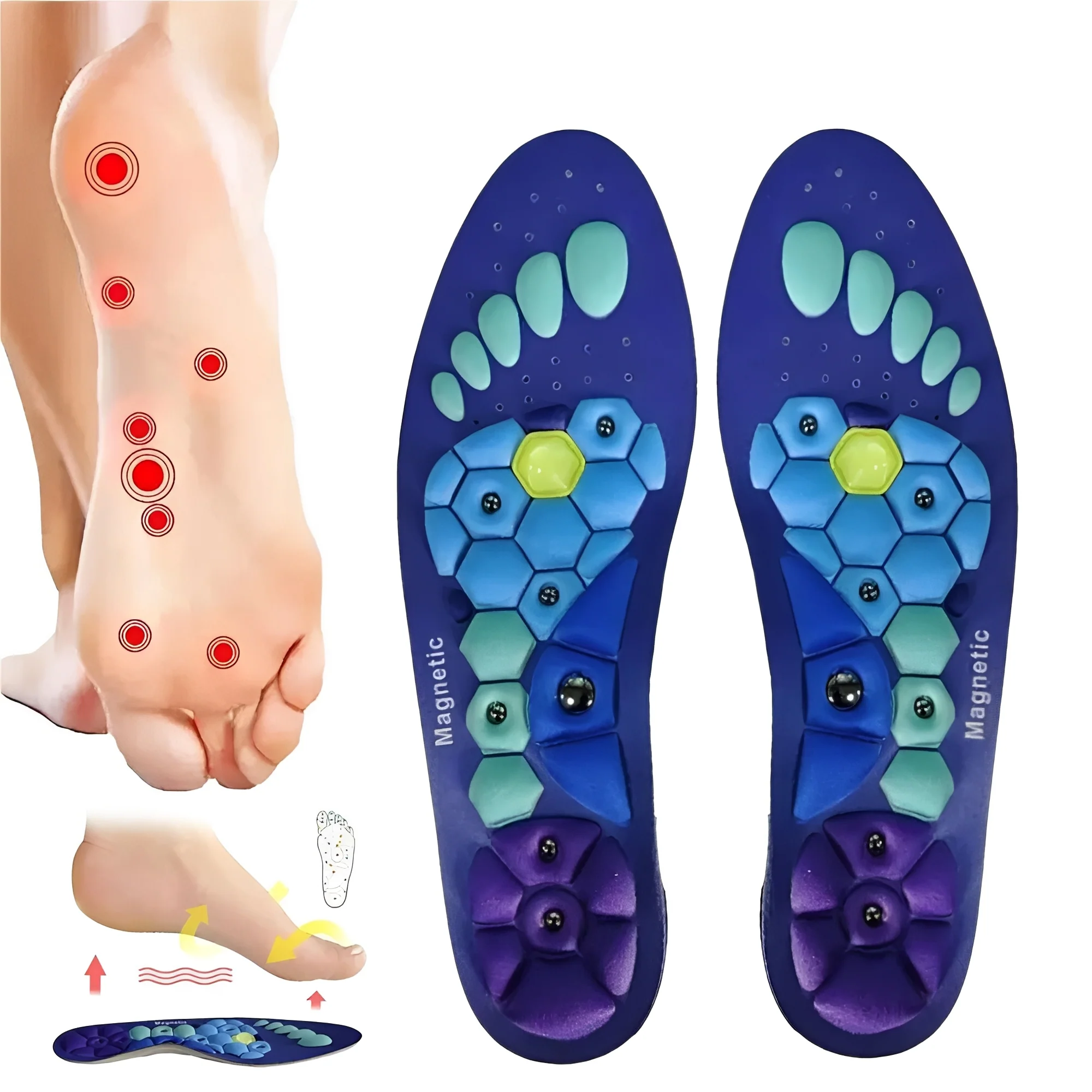 Magnetic Comfort Insoles with Cushioning and Arch Support - Image 4