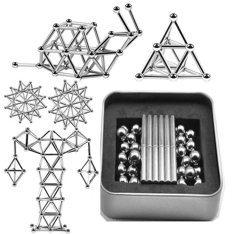 Magnetic Building Sphere Kit with DIY Connector Rods - Image 2