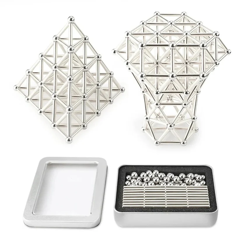 Magnetic Building Sphere Kit with DIY Connector Rods - Image 3