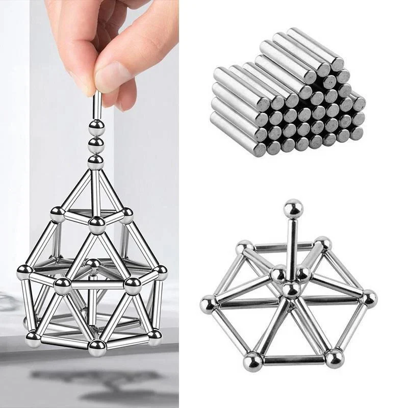 Magnetic Building Sphere Kit with DIY Connector Rods - Image 4