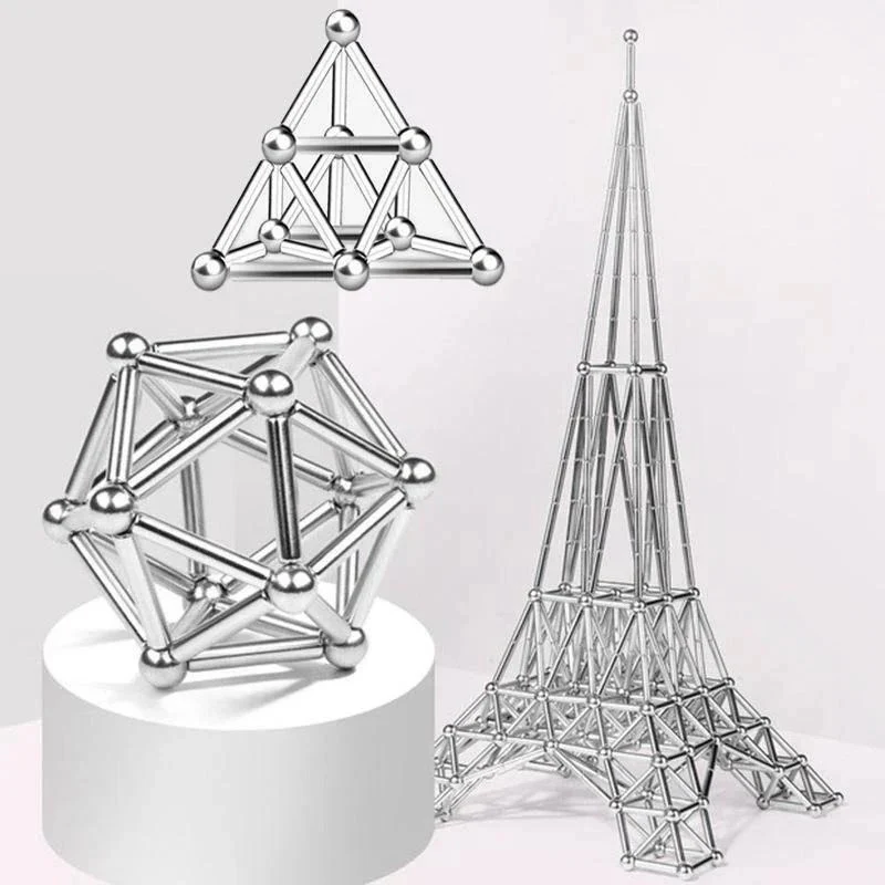 Magnetic Building Sphere Kit with DIY Connector Rods - Image 6