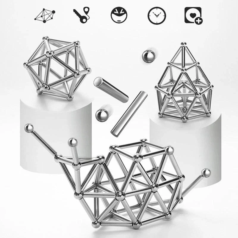Magnetic Building Sphere Kit with DIY Connector Rods - Image 8