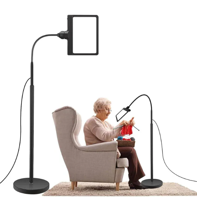 Floor Standing Magnifying Lamp with Page Lens and LED Lighting - Image 7