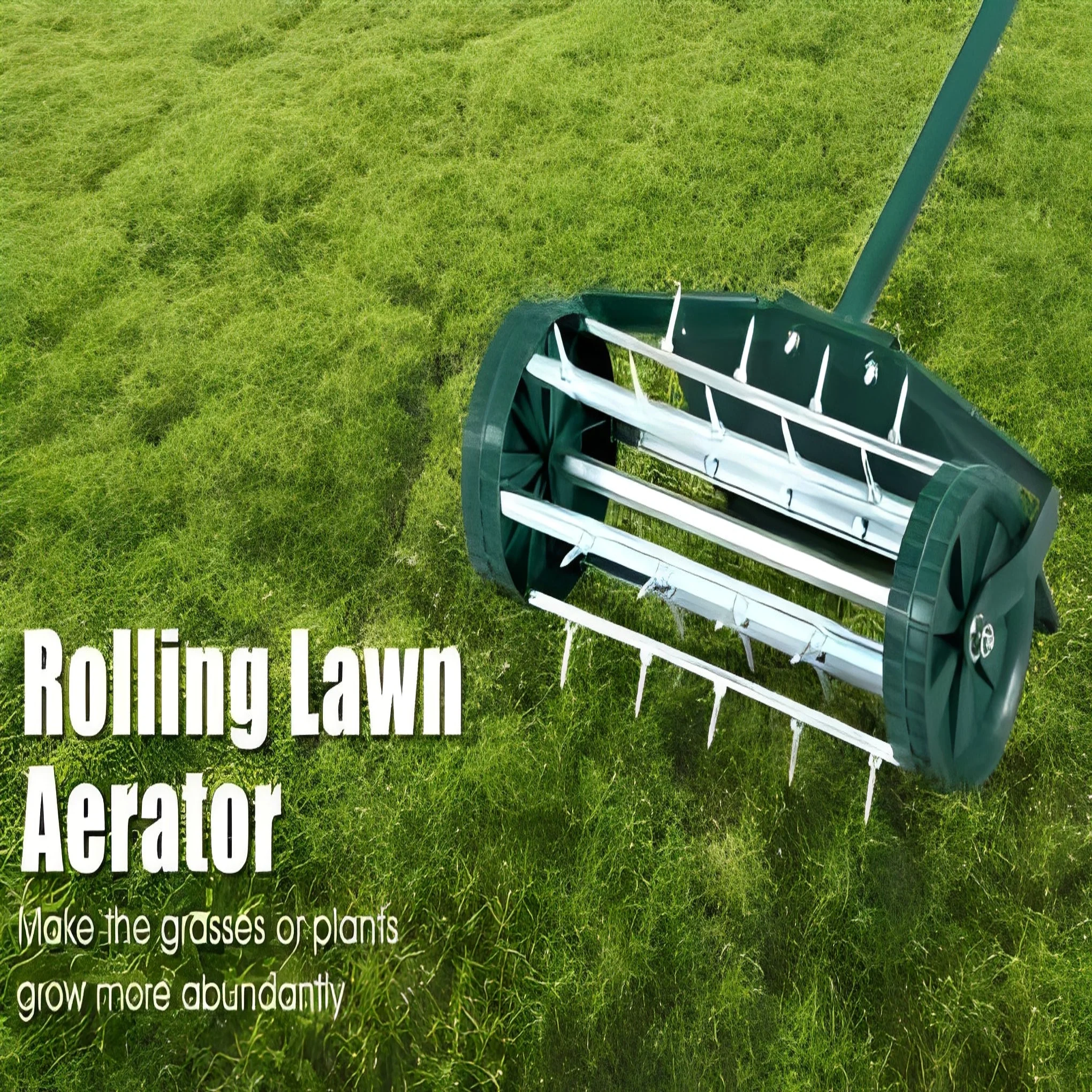 Lawn Aerator Tool with Steel Spikes, Manual Soil Aeration for Yard and Garden - Image 7