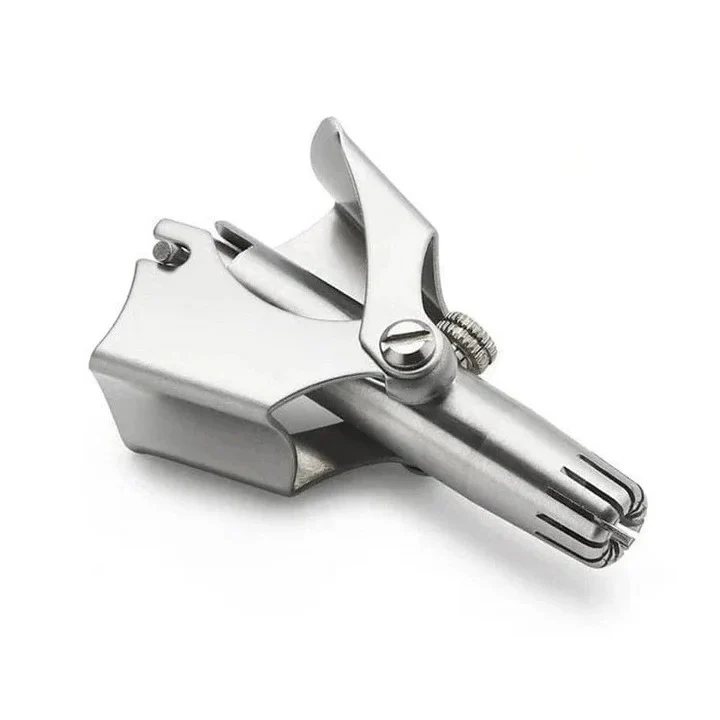 Manual Nose and Ear Hair Trimmer with Stainless Washable Head