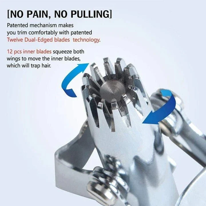 Manual Nose and Ear Hair Trimmer with Stainless Washable Head - Image 3