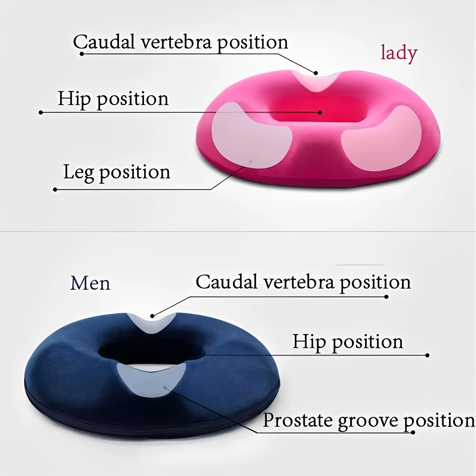Portable Memory Foam Donut Shape Seat Cushion - Image 5