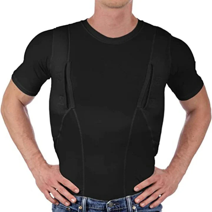 Unisex Concealed Carry Holster T-Shirt with Hidden Pockets - Image 5