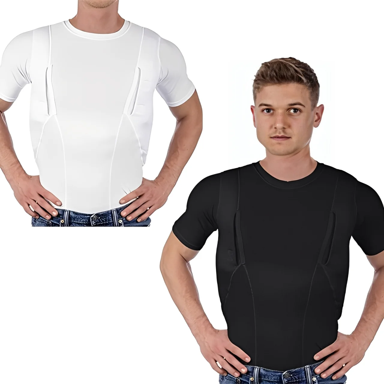Unisex Concealed Carry Holster T-Shirt with Hidden Pockets - Image 8