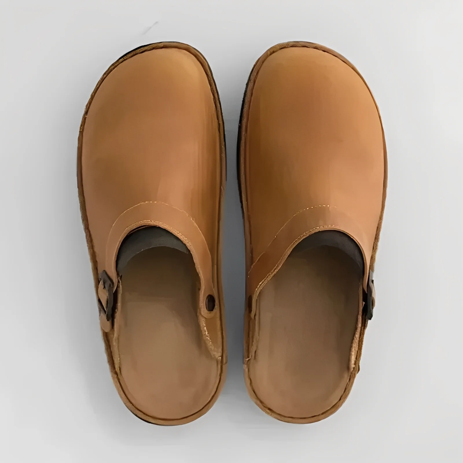 Men's Leather Slippers with Supportive Insole - Image 3