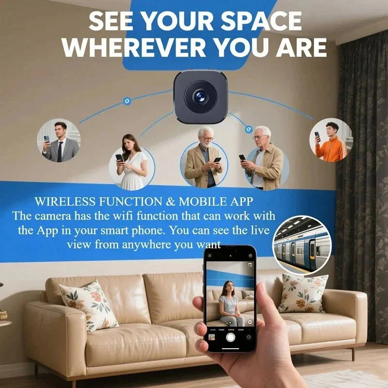 Mini 4K Wi Fi Indoor Security Camera with Night Vision and Motion Alerts - Image 4