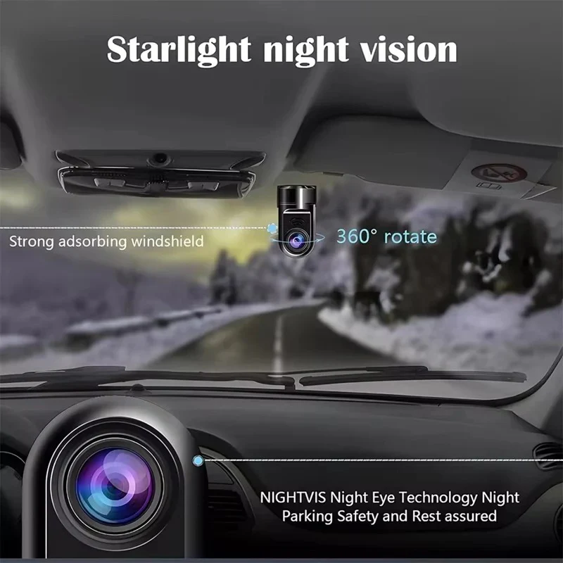 Mini 1080P Dash Camera with Rotating Lens and Night Vision Sensor - Image 4