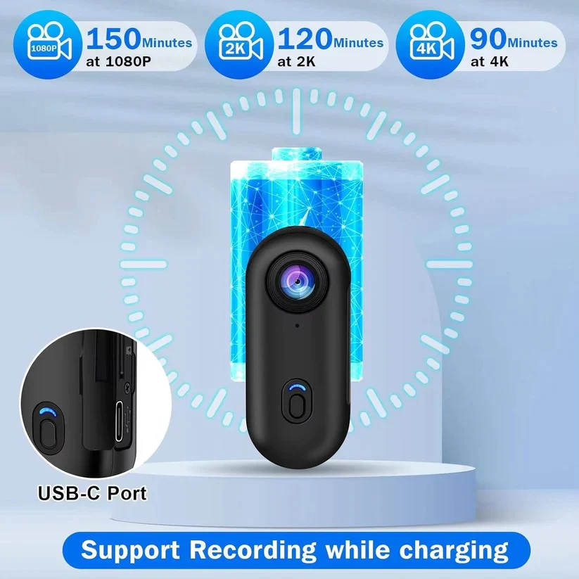 Magnetic 4K Action Camera for Cycling with 120 Degeree Wide Lens - Image 8