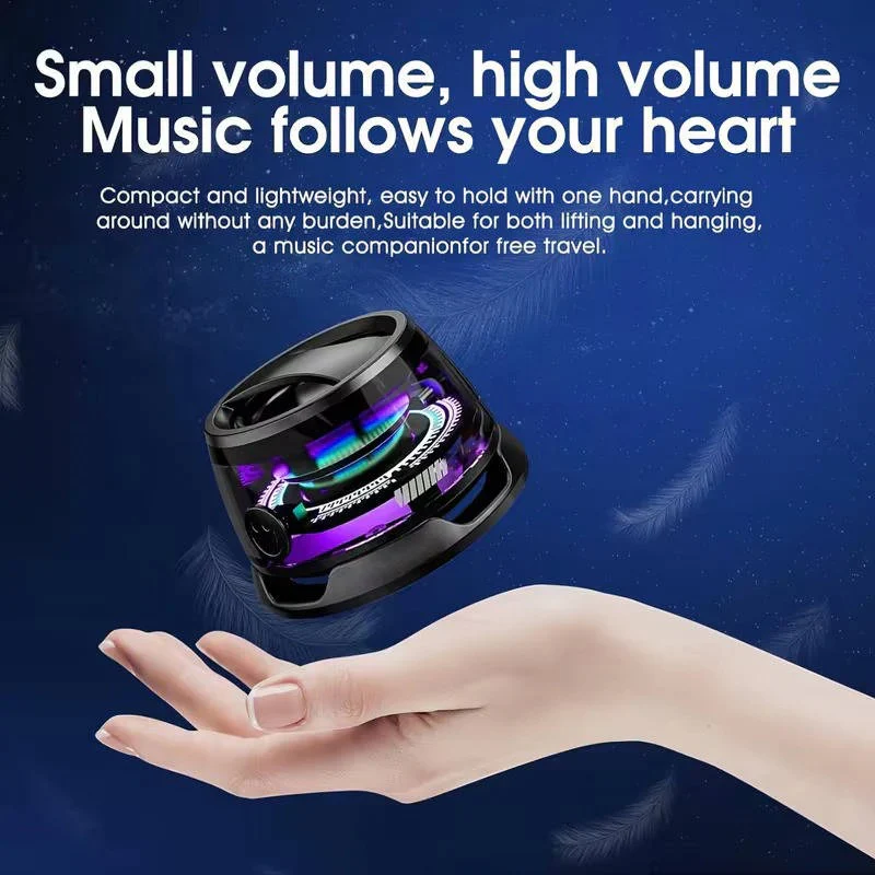 Mini Bluetooth 5.3 Speaker with Magnetic Base and RGB Lighting - Image 5