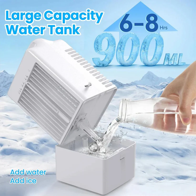 Mini USB Desktop Air Cooling Fan with Ambient Light, 4 Speed Settings and Timer - Image 4