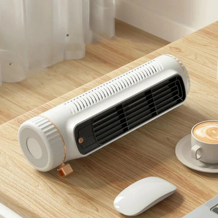 Modern Portable Bladeless Tower Fan for Home Office Cooling - Image 3
