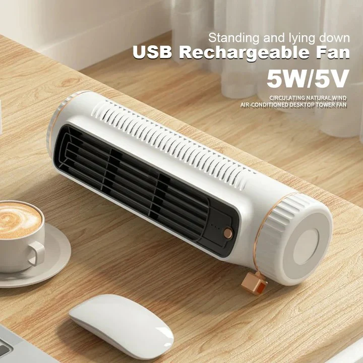 Modern Portable Bladeless Tower Fan for Home Office Cooling - Image 5