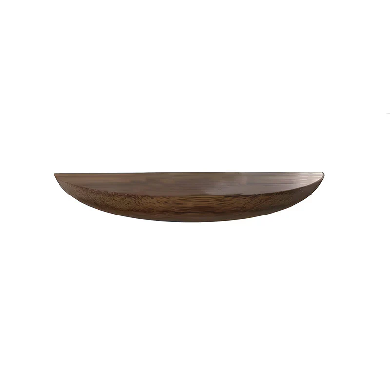 Half-Round Wooden Floating Wall Shelf - Image 2
