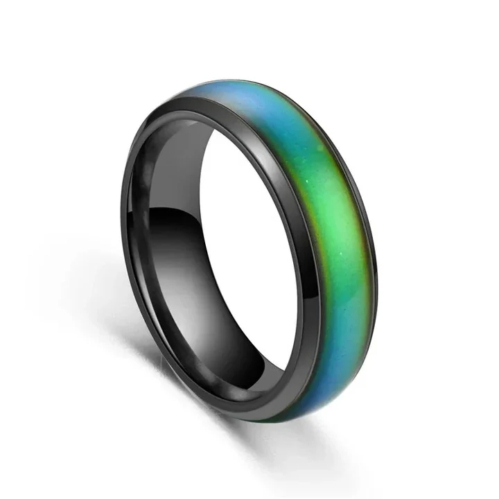 Thermochromic Mood Ring with Stainless Steel Band - Image 2