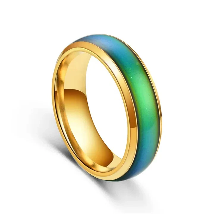 Thermochromic Mood Ring with Stainless Steel Band - Image 3