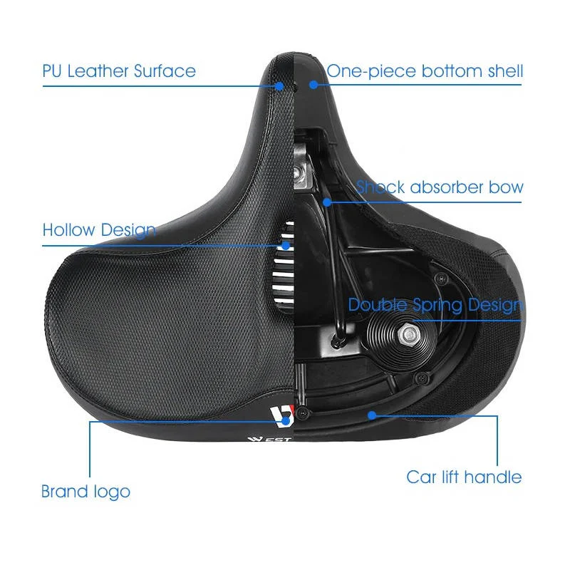 Memory Foam Bike Saddle with Ventilation for Long Rides - Image 5