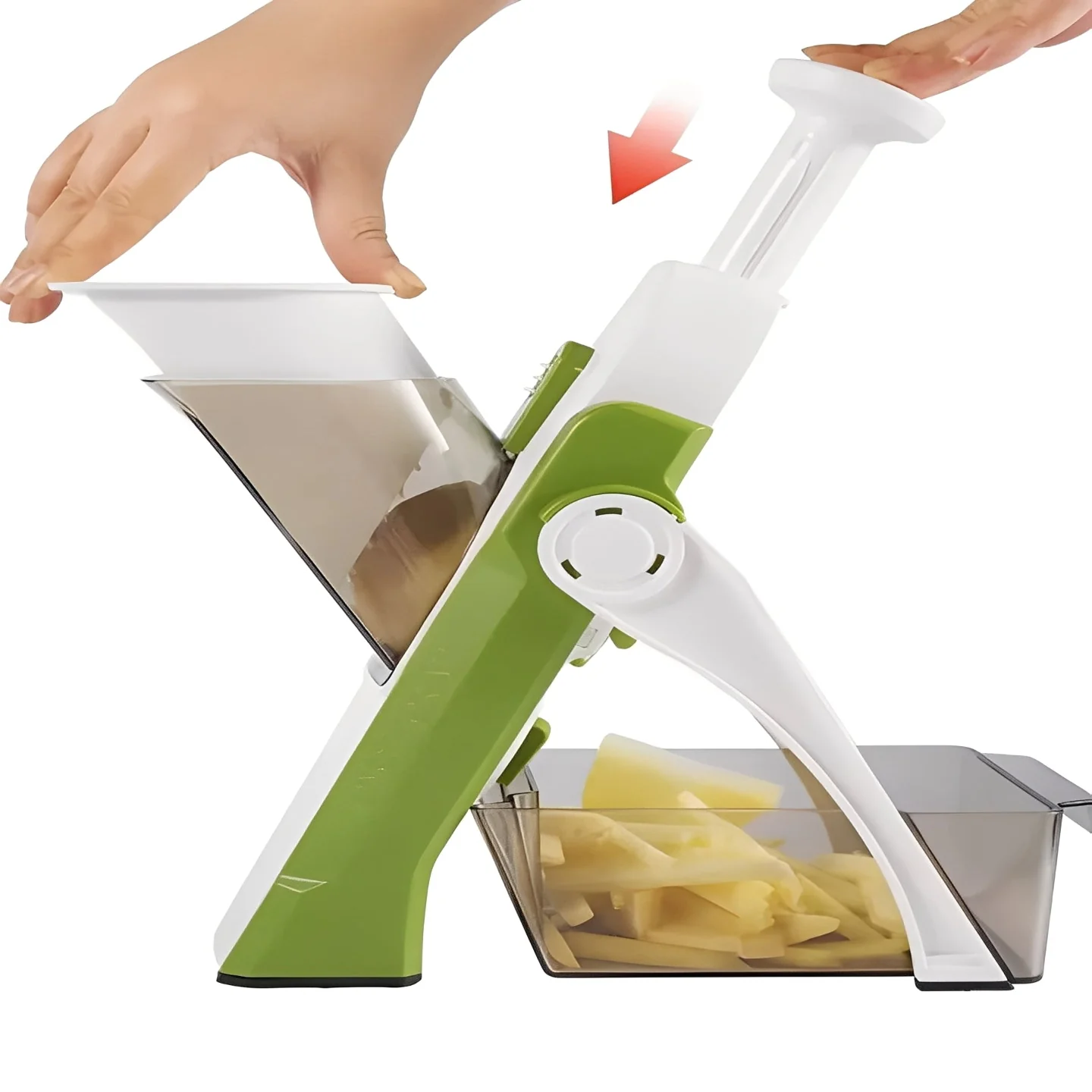 Vegetable Slicer with 5 Interchangeable Blades and Tray - Image 2