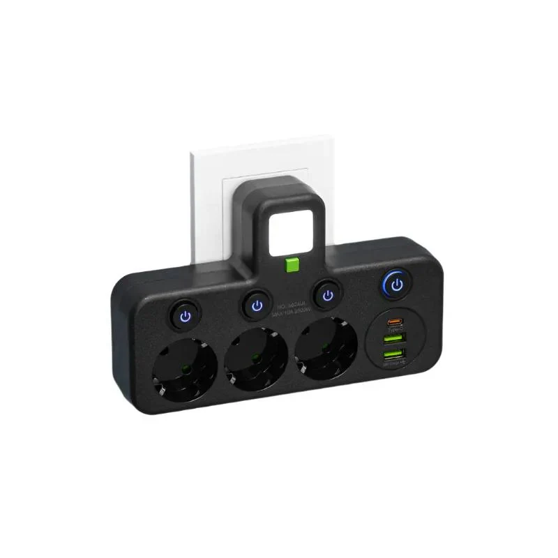Multi-Outlet Power Strip with USB and USB-C Ports and 2500W Surge Protection - Image 3