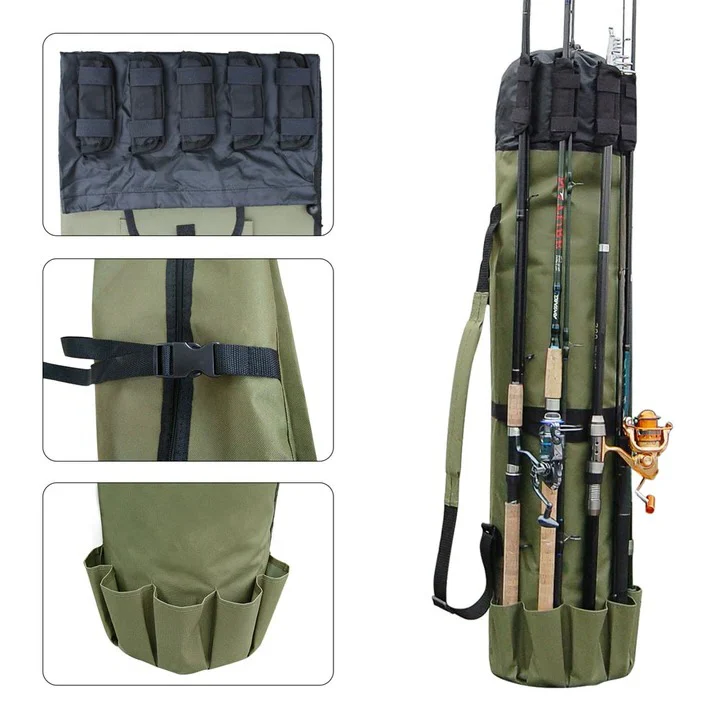 Portable Fishing Gear Bag, Multi-Pocket Rod Storage - Image 5