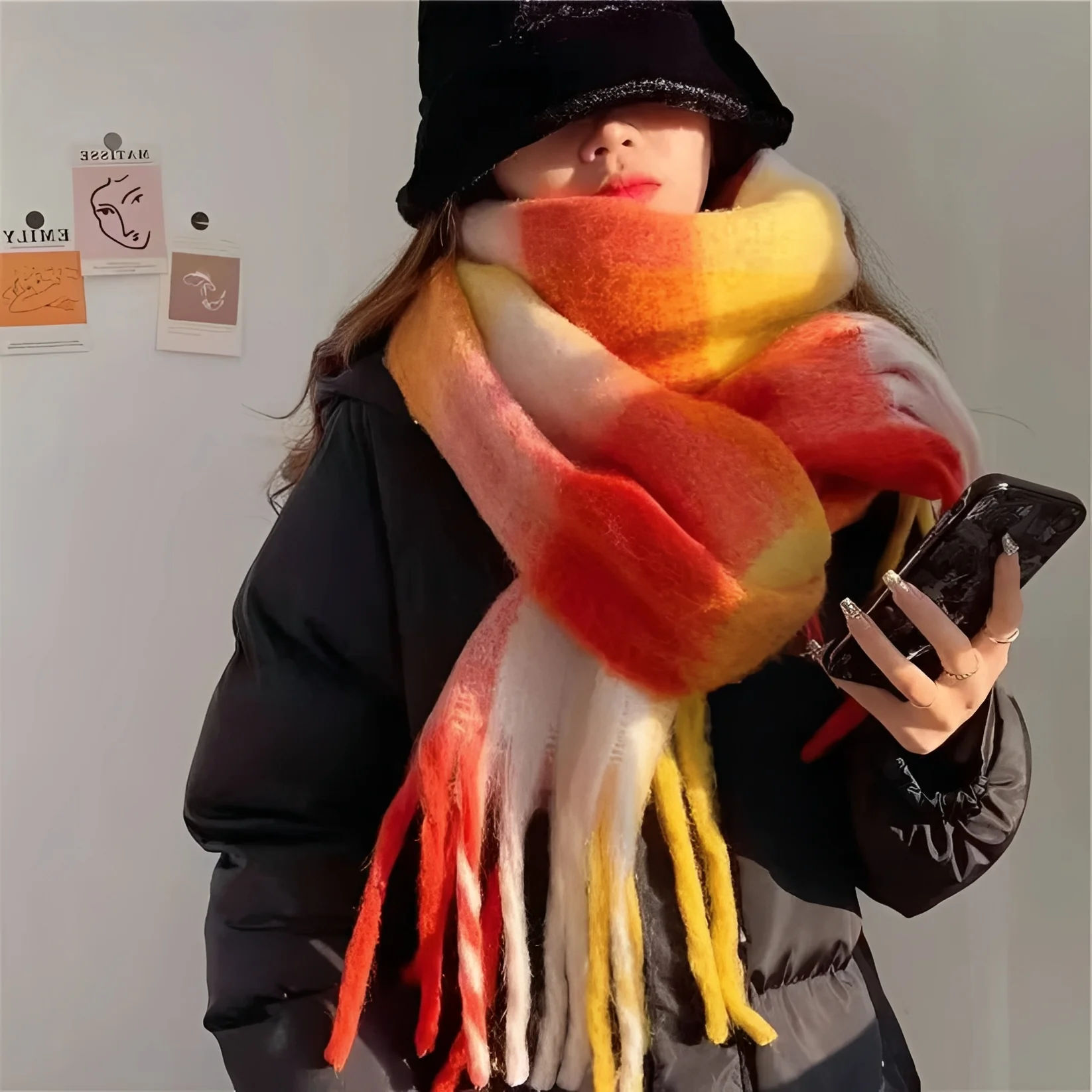 Women's Cashmere Scarf with Lightweight Winter Wrap - Image 3