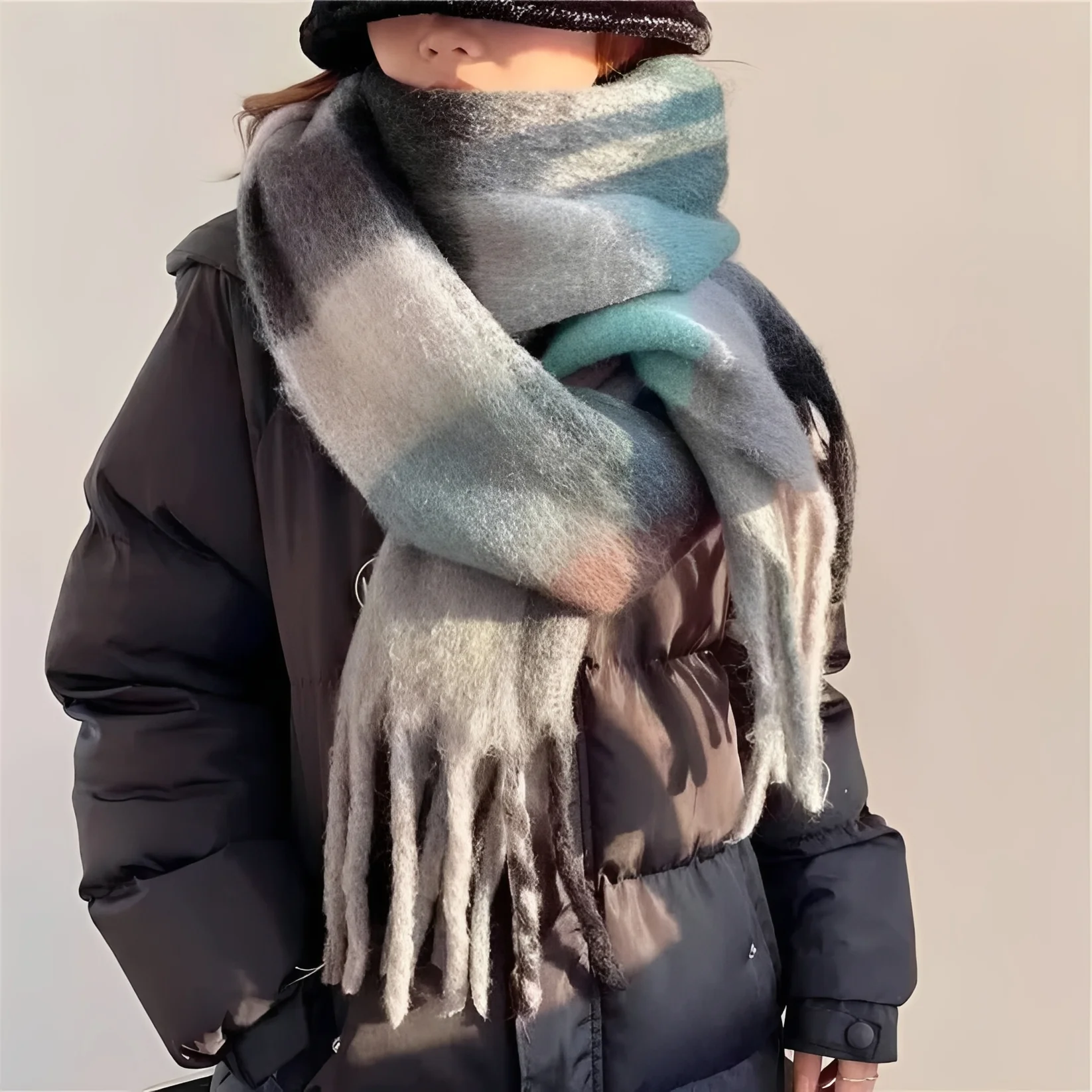 Women's Cashmere Scarf with Lightweight Winter Wrap - Image 4