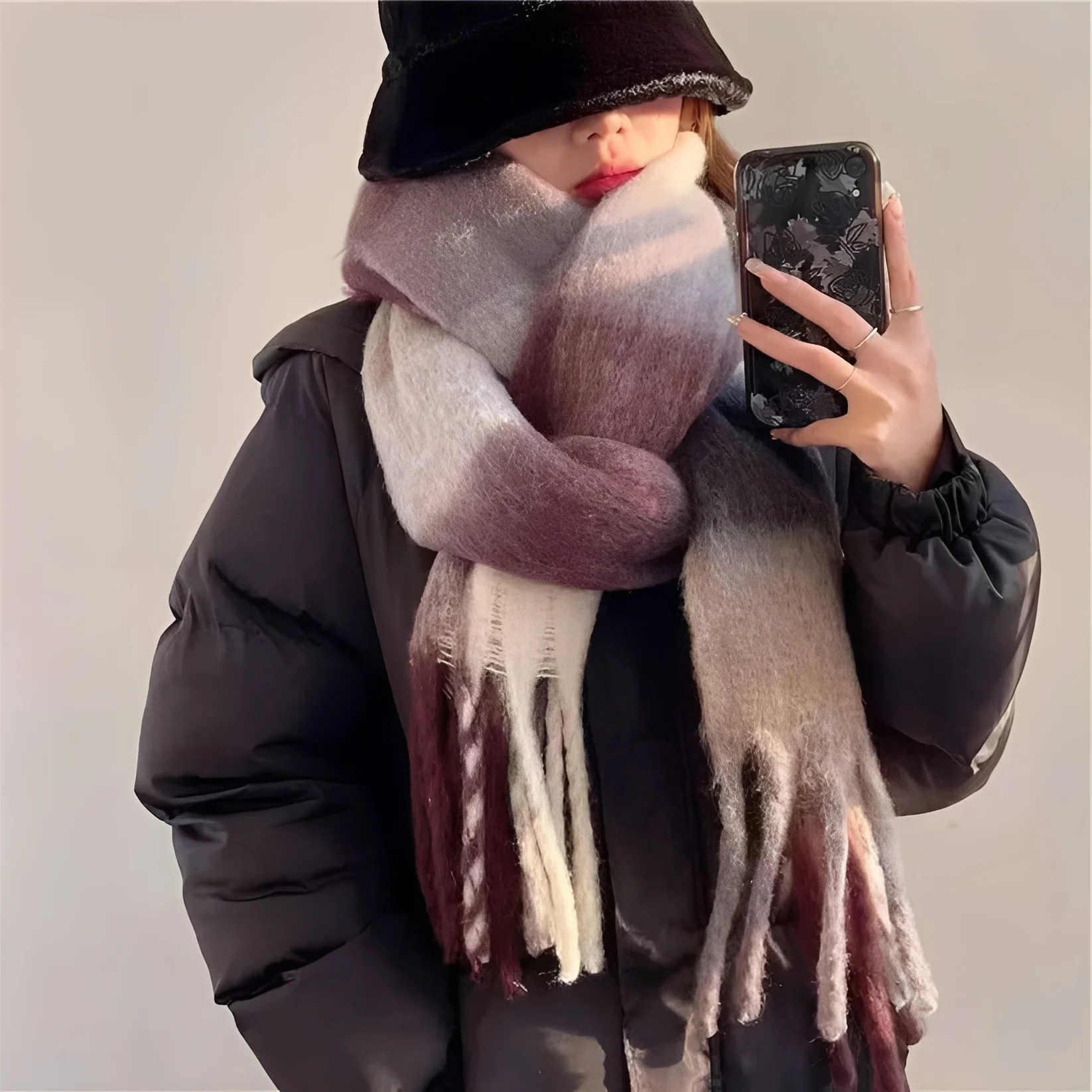 Women's Cashmere Scarf with Lightweight Winter Wrap - Image 7