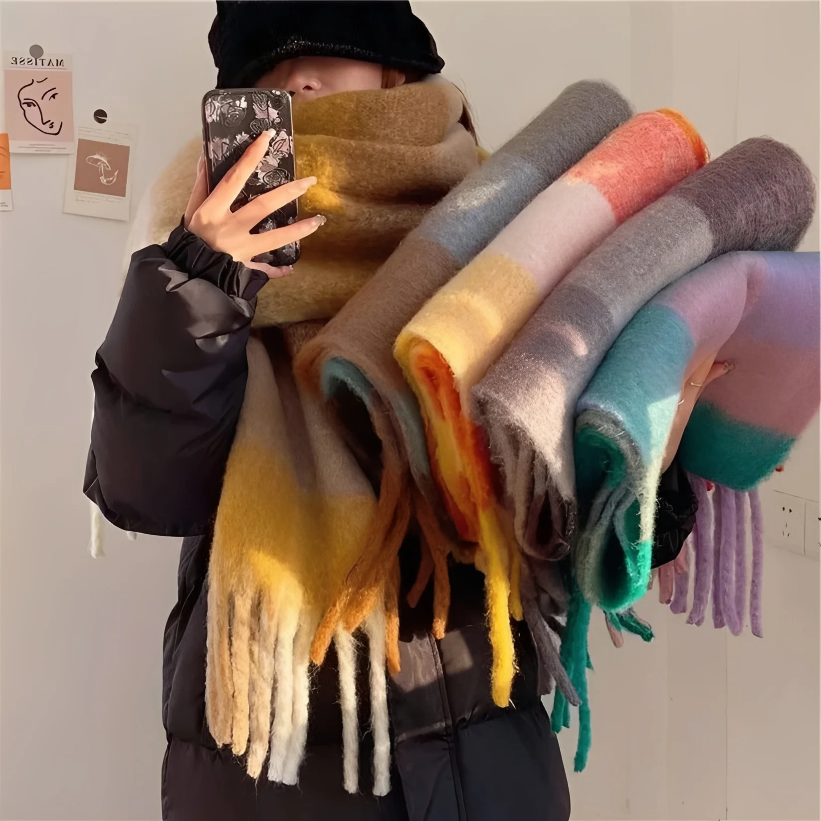 Women's Cashmere Scarf with Lightweight Winter Wrap - Image 9