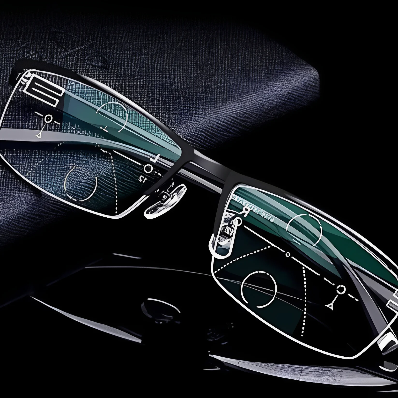 Multifocal Progressive Reading Glasses with UV400 Photochromic Lenses - Image 2